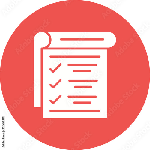 List Glyph Circle Background Icon