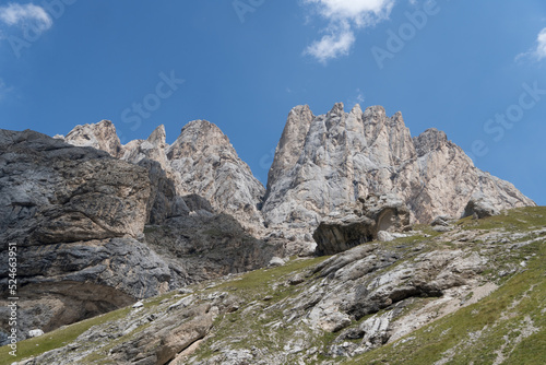 landscape with sky, Marmolada Mountain, Dolomites Alps, Italy 