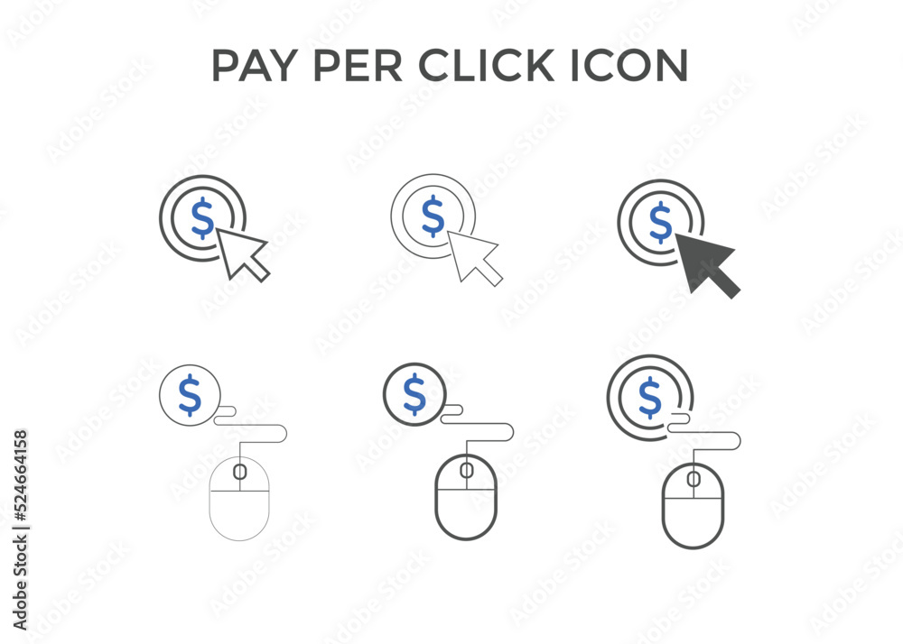 Set of Pay per click icons. Concept for SEO, payment collection and web design. Ppc icon
Set of Pay per click icons. Concept for SEO, payment collection and web design. Ppc icon
