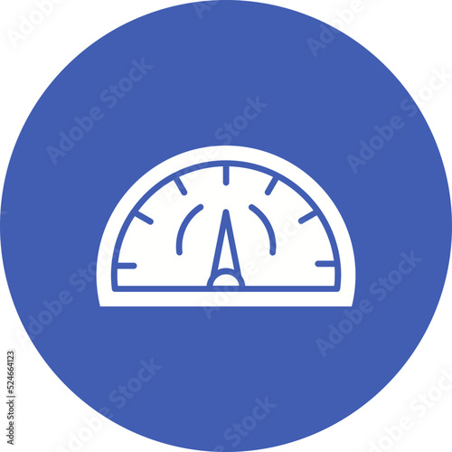 Tachometer Glyph Circle Background Icon