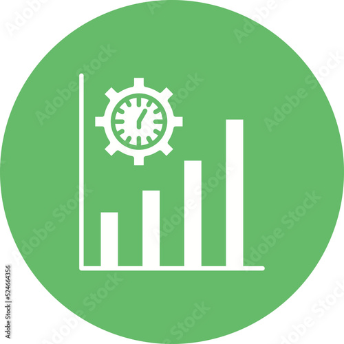 Productivity Glyph Circle Background Icon