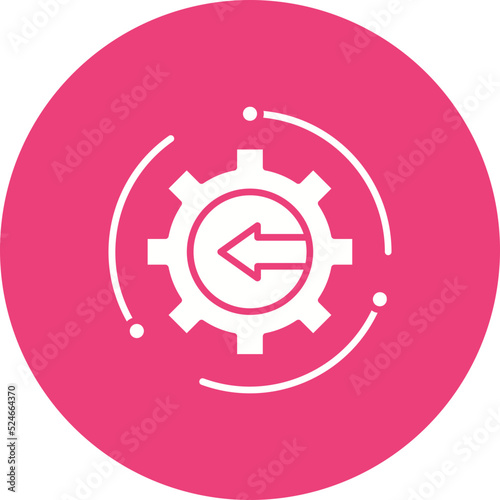 Integration Glyph Circle Background Icon