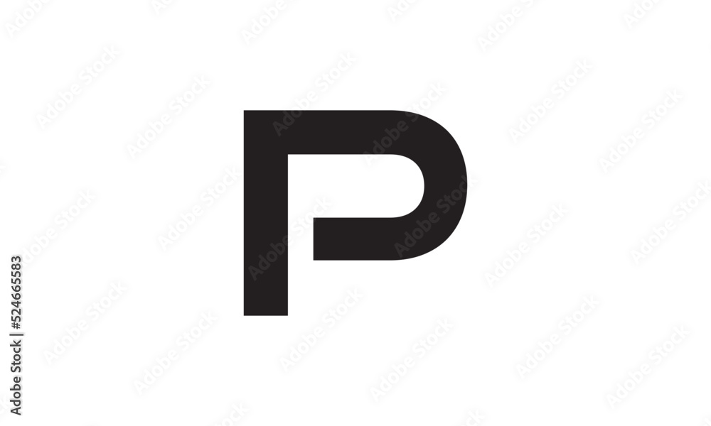 Initial letter P logo vector design Initial letter P logo vector design