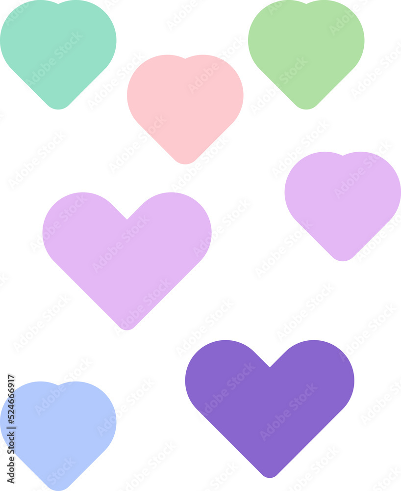 cute sweet colorful heart decoration
