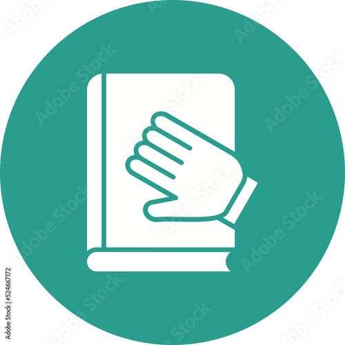 Oath Glyph Circle Background Icon