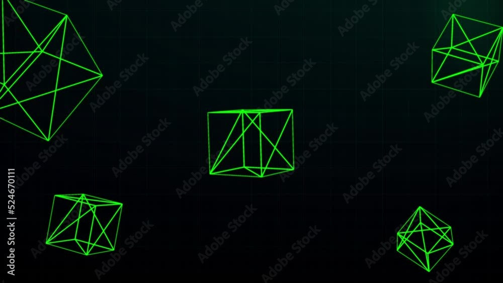 Abstract 3D Box geometric neon concept technology design. Abstract 3D Box geometric neon concept technology design.