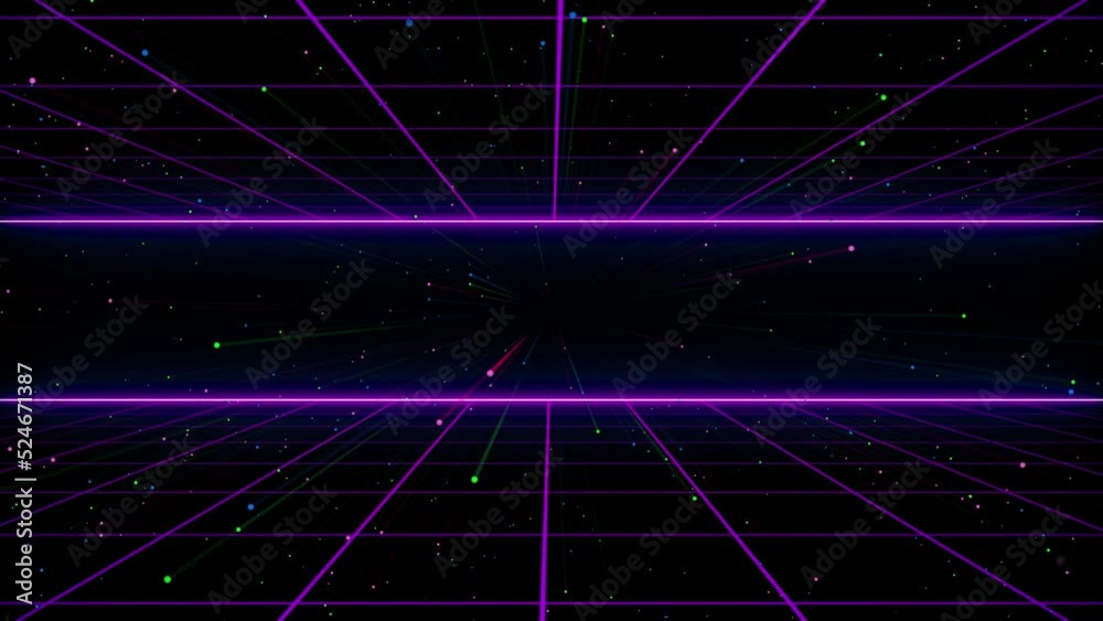 Retro style 80s Sci-Fi Background Futuristic with laser grid landscape ...