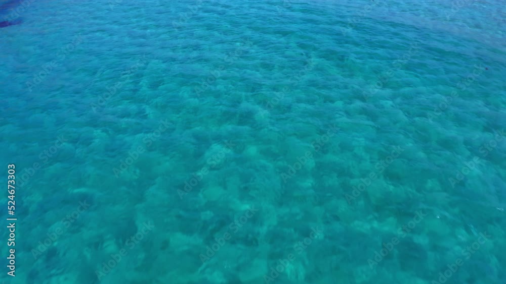 White sand beach on Australia coast. Clean sea water aerial view White sand beach on Australia coast. Clean sea water aerial view