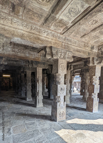 Every inch is filled with details on stone with beauty, Dharasuram, Tamil Nadu, India photo