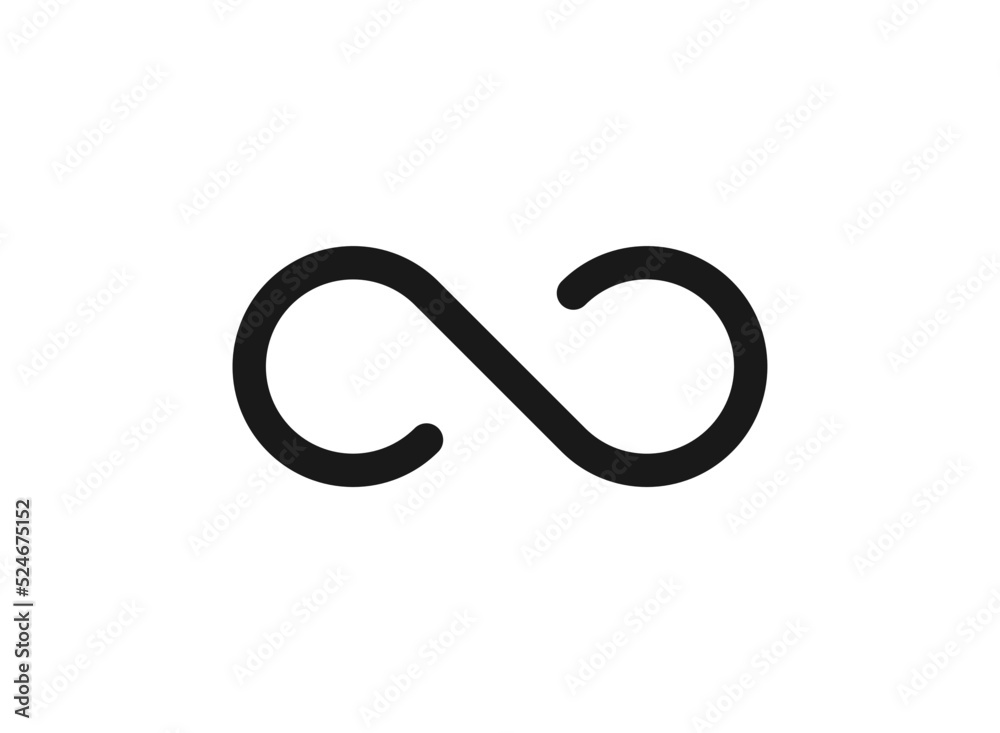 The infinity icon. Infinity symbol. Flat Vector illustration.