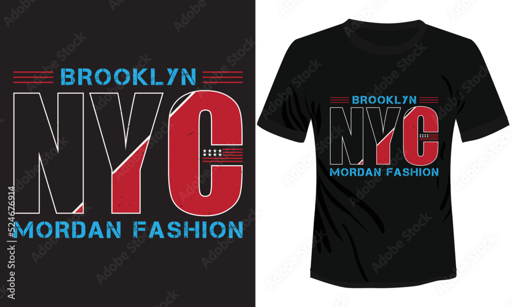 Fototapeta premium Brooklynn NYC Mordan Fashion T-shirt Design