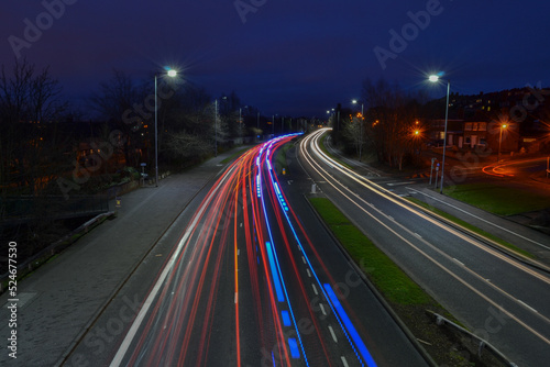 Traffic Trails on a dual carriageway