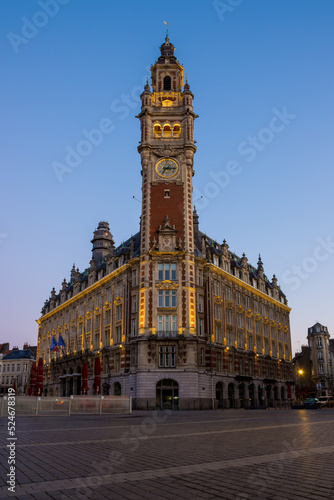 Lille, sunrise over the belfry, French flanders