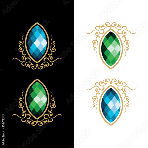 jewelery stone logo vector