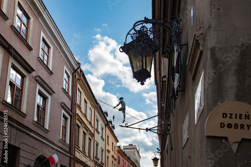 Equilibrist statue in Lublin, Poland