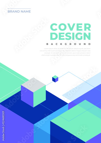 Brochure and book cover design template with abstract background