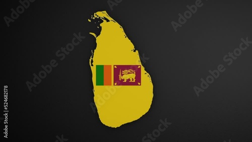 Sri Lanka Border Map Intro Animation