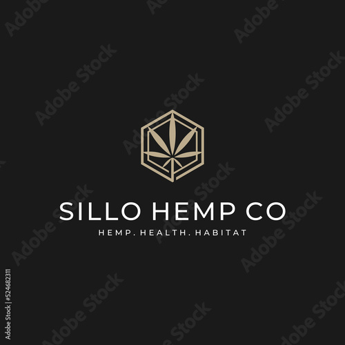 Hemp Co Cannabis Minimalist Logo Vector Elegant