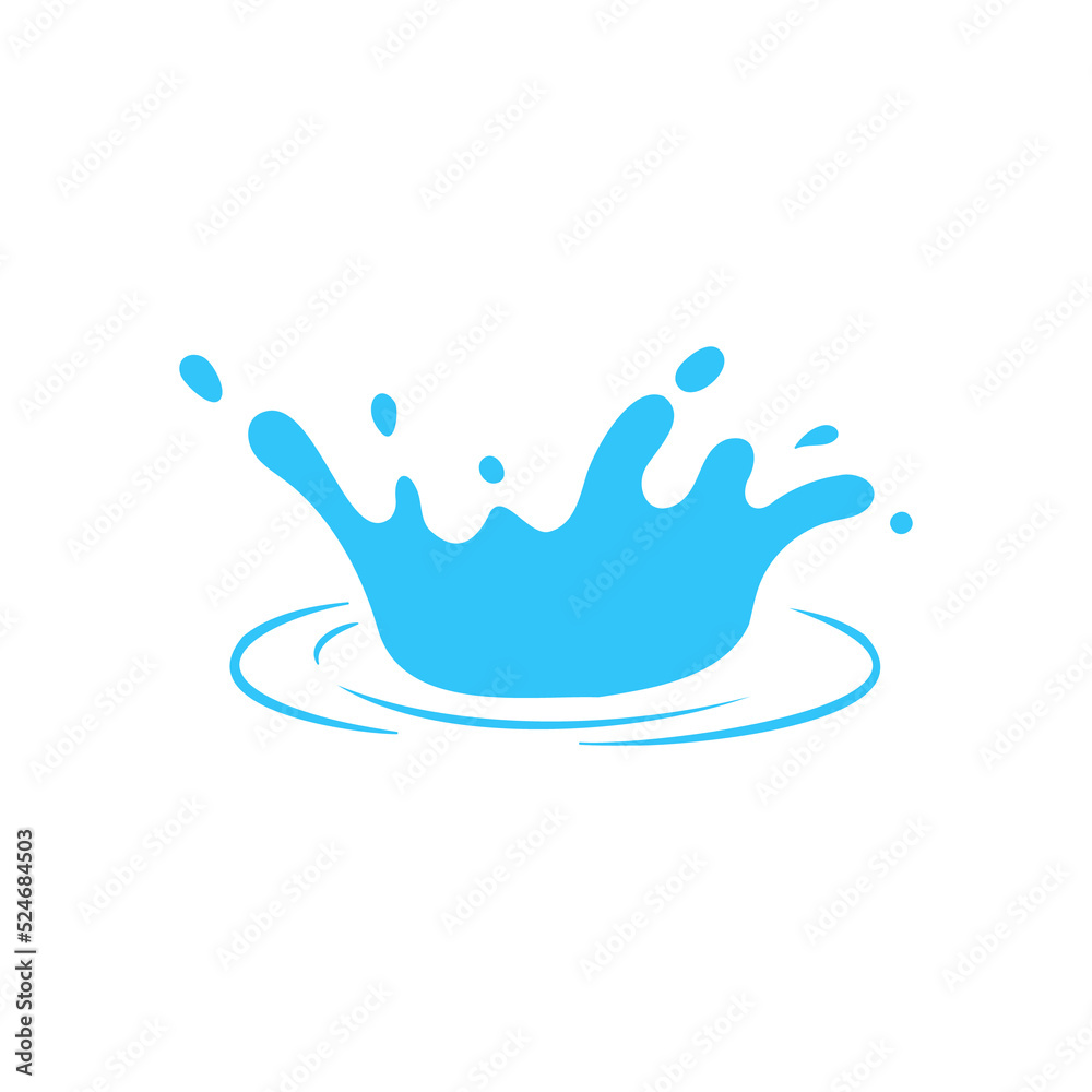 Vector water droplets splash. Concept of reducing water use on World Water Day Vector water droplets splash. Concept of reducing water use on World Water Day