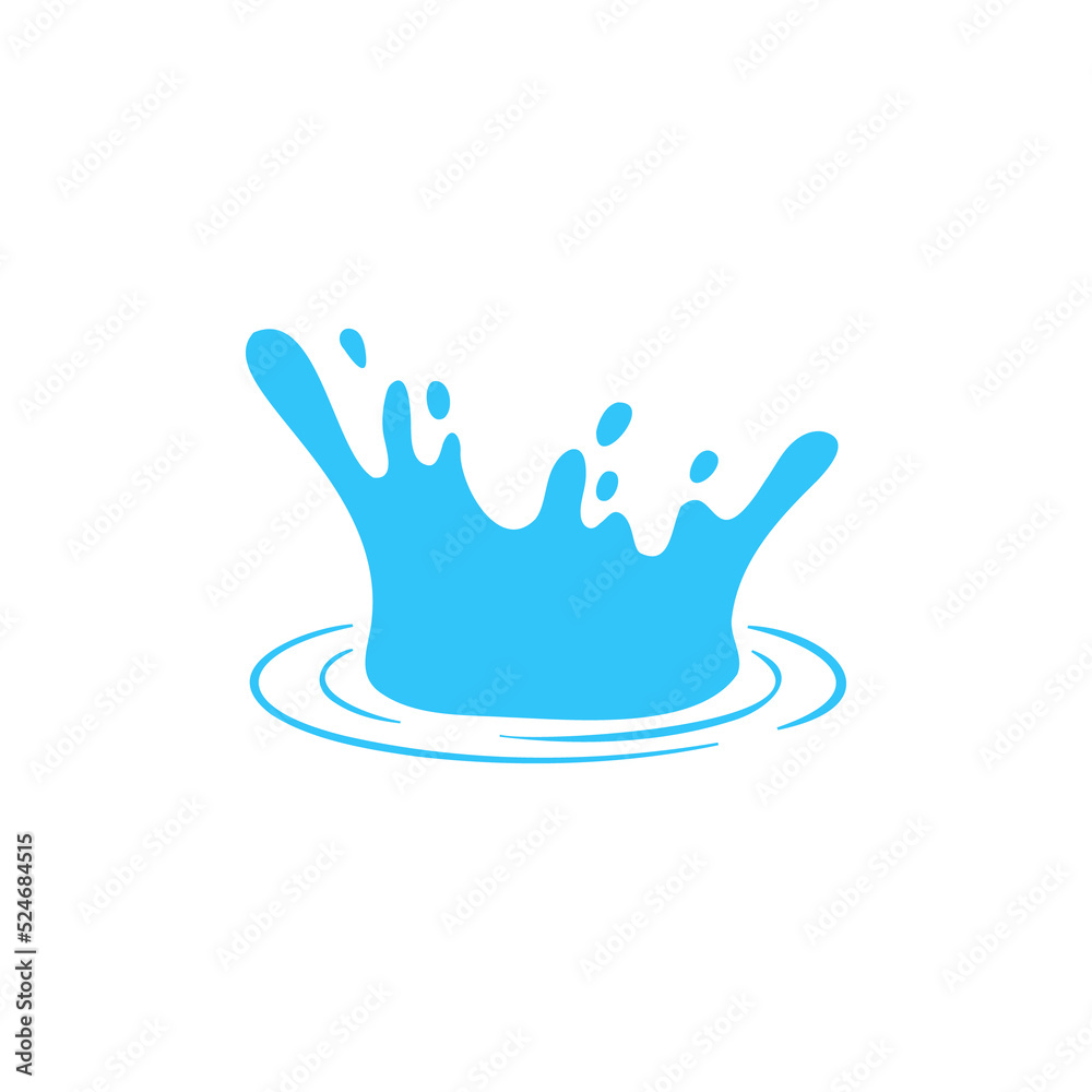 Vector water droplets splash. Concept of reducing water use on World Water Day Vector water droplets splash. Concept of reducing water use on World Water Day