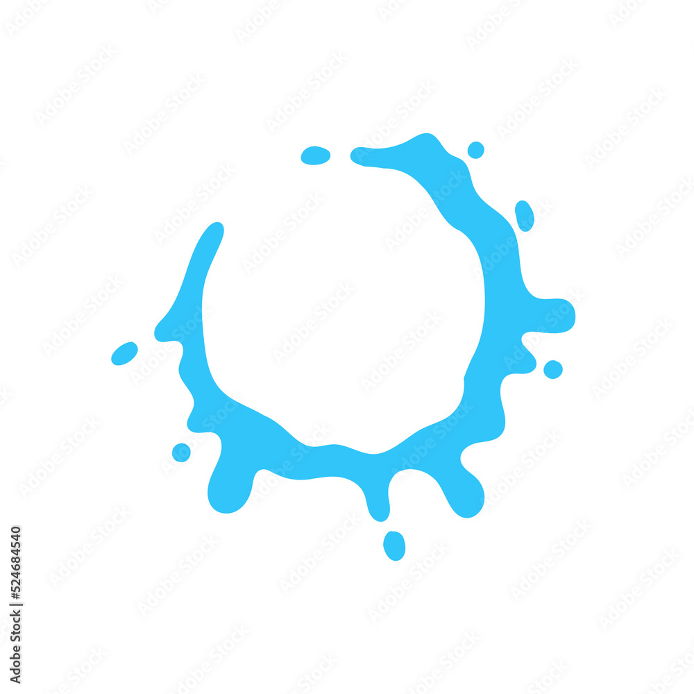 Fototapeta premium splashing water circle text frame For decorating Songkran festival posters.