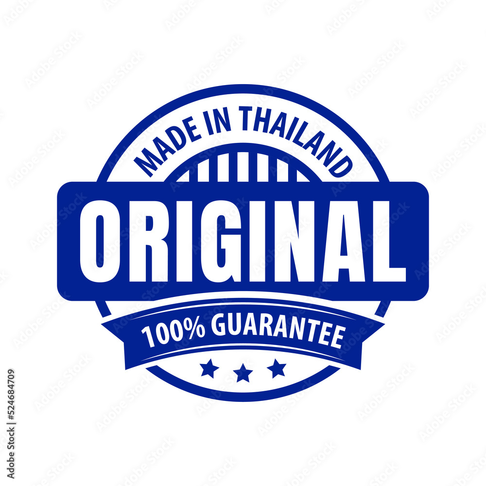 original made in Thailand logo. for your business product labels. vector stamp