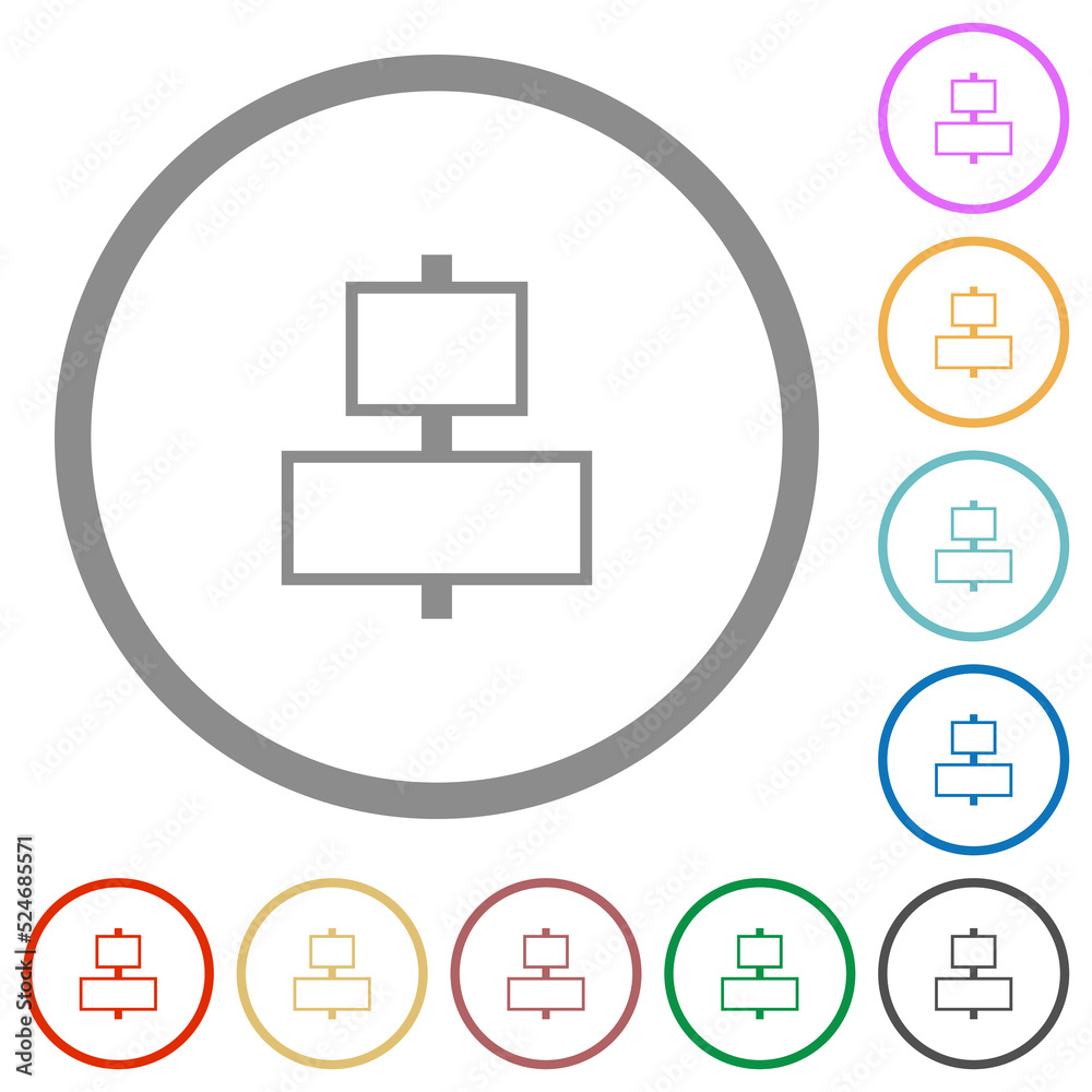 Align to center outline flat icons with outlines Align to center outline flat icons with outlines