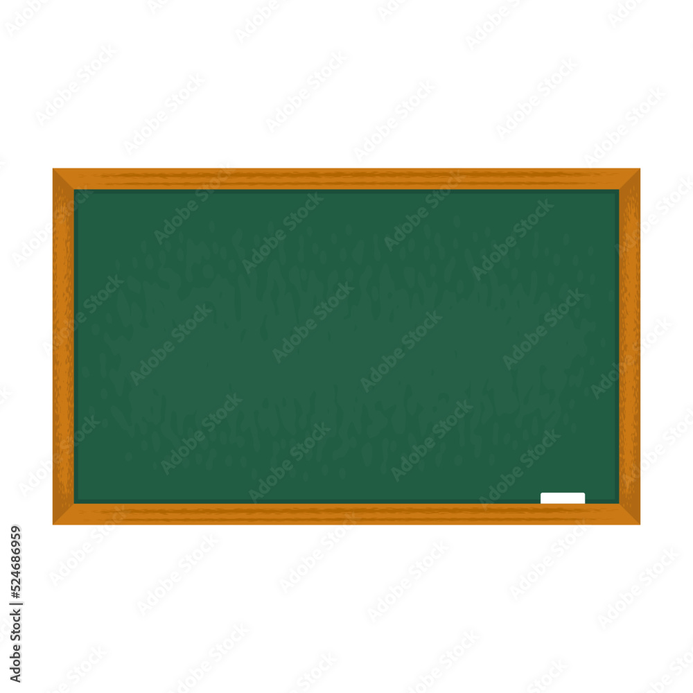 Empty green blackboard in wooden frame Empty green blackboard in wooden frame