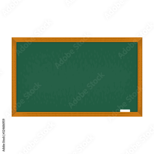 Empty green blackboard in wooden frame