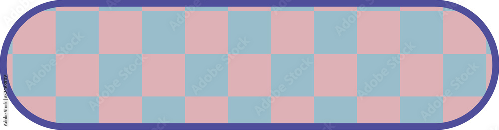 cute checkers banner tag label decoration