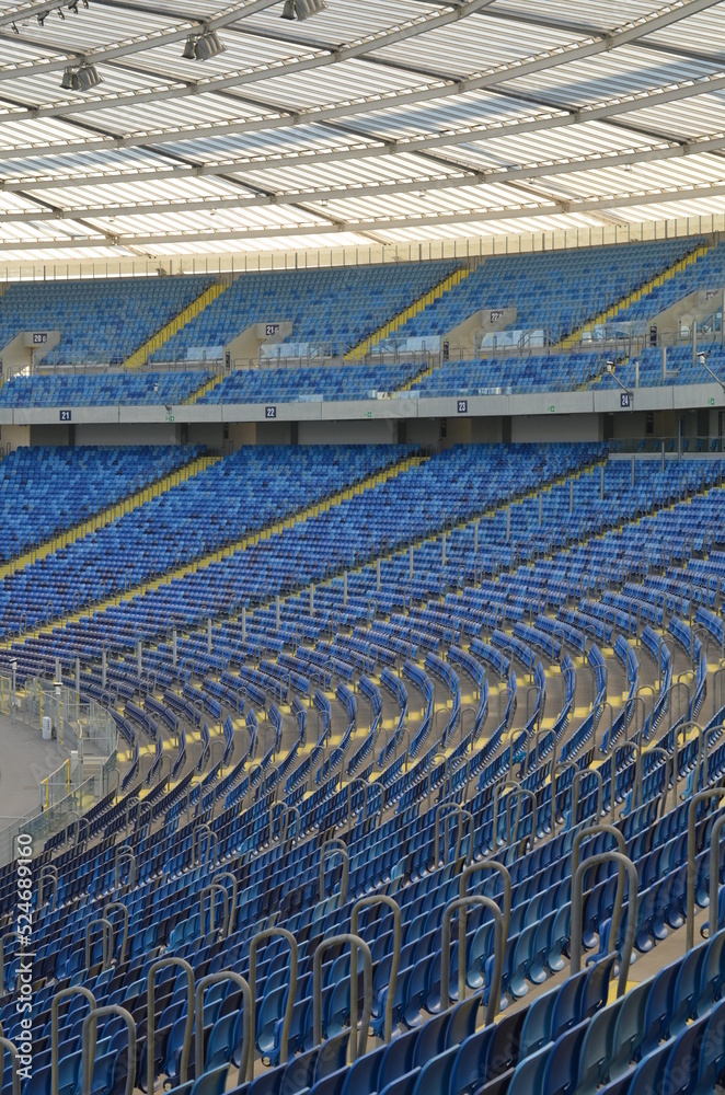 Obraz premium the empty football stadium playground chairs