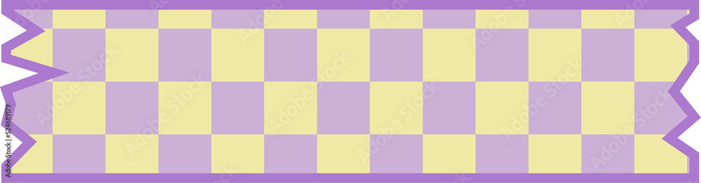 cute checkers banner tag label decoration