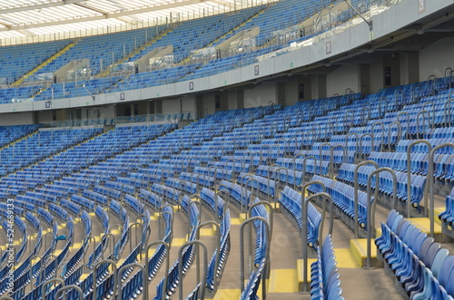 the empty football stadium playground chairs © angloma