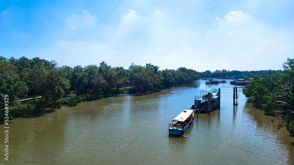 The boat in the river, Samutprakarn, Thailand. The boat in the river, Samutprakarn, Thailand.