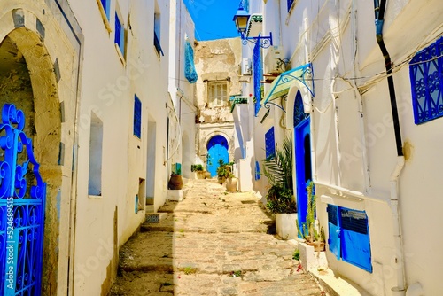 Sidi Bou Said in Tunesien unglaublich schöne Aussicht  photo