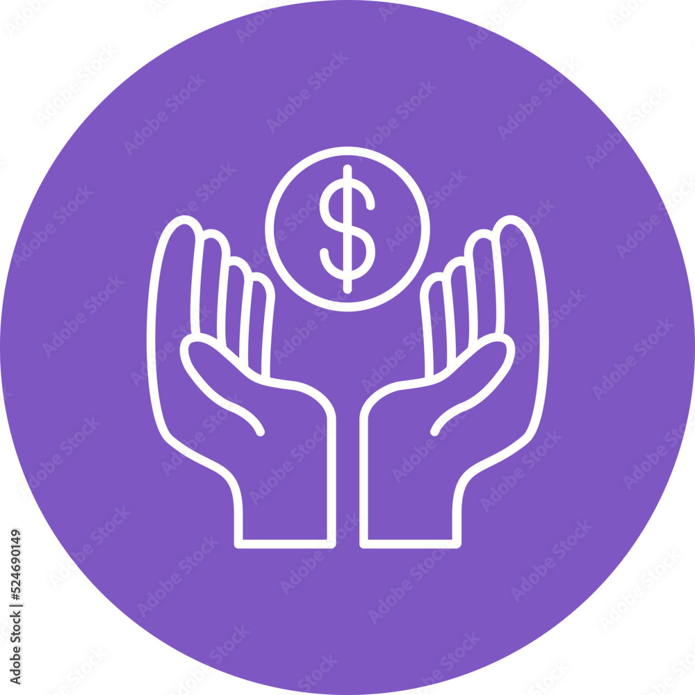 Savings Multicolor Circle Line Inverted Icon Savings Multicolor Circle Line Inverted Icon