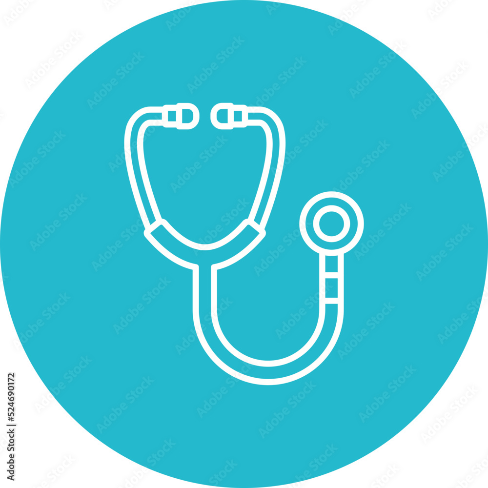 Stethoscope Multicolor Circle Line Inverted Icon Stethoscope Multicolor Circle Line Inverted Icon