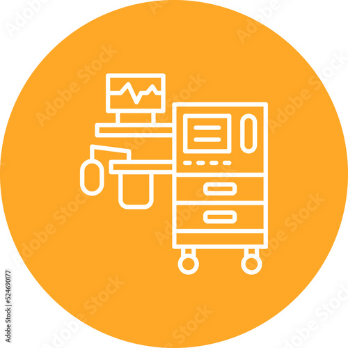 Anesthesia Multicolor Circle Line Inverted Icon