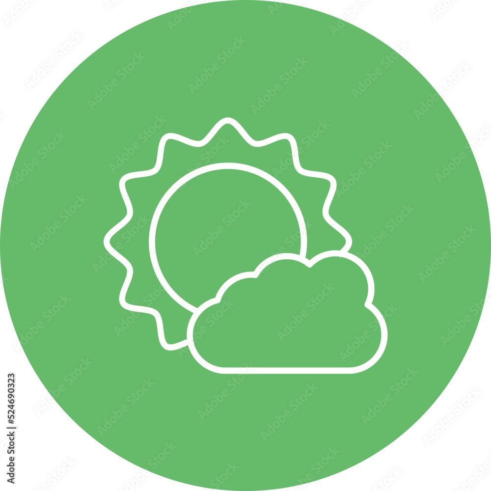 Weather App Multicolor Circle Line Inverted Icon Weather App Multicolor Circle Line Inverted Icon