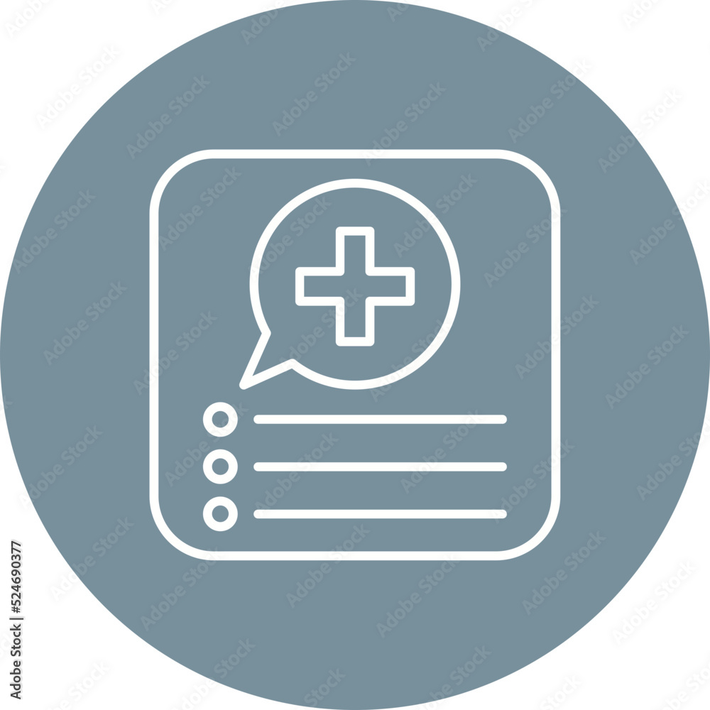 Fototapeta premium Medical App Multicolor Circle Line Inverted Icon