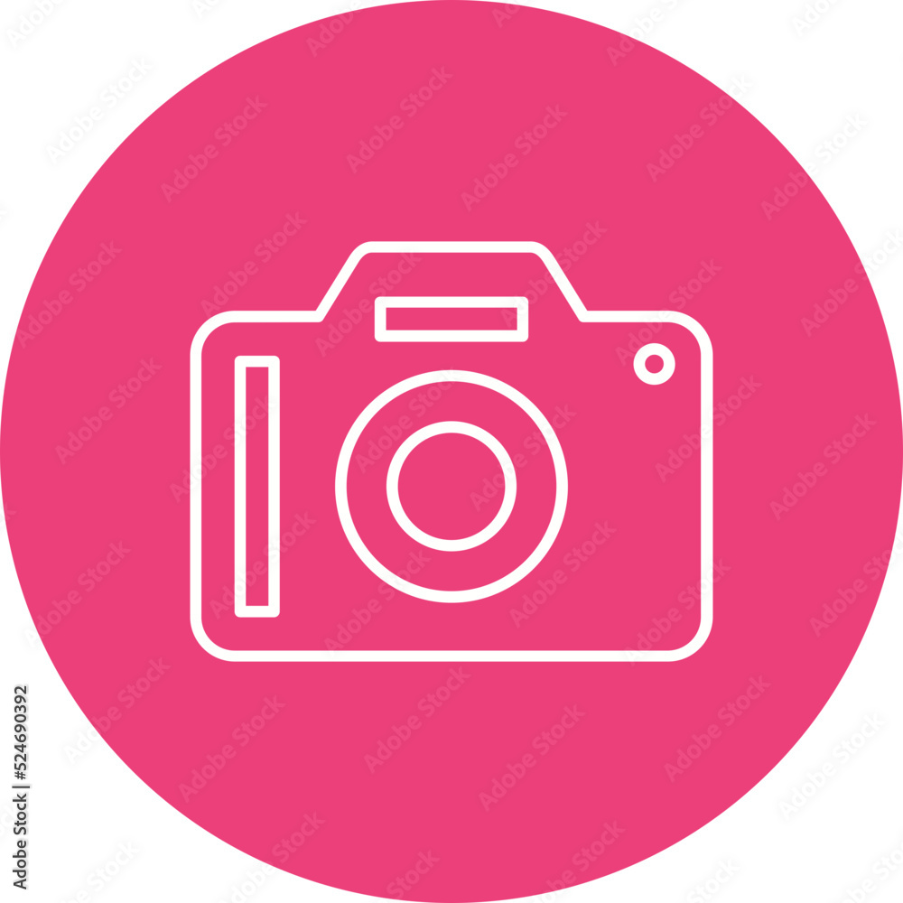 Camera Multicolor Circle Line Inverted Icon Camera Multicolor Circle Line Inverted Icon