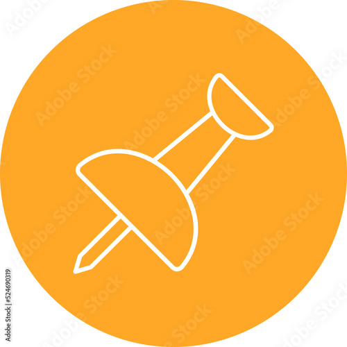 Pin Multicolor Circle Line Inverted Icon