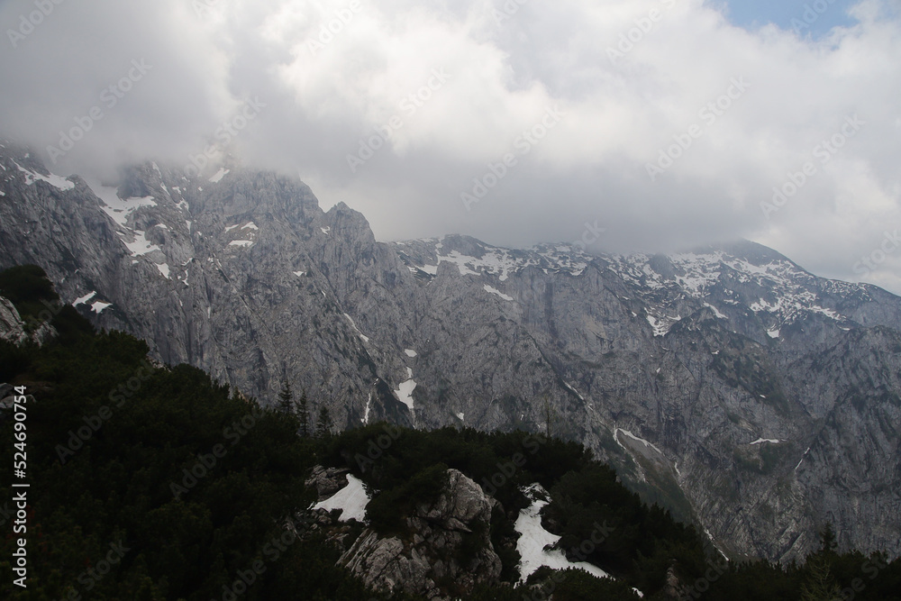 Obraz premium Kehlstein mountain in may, the Bayern Alps, German 