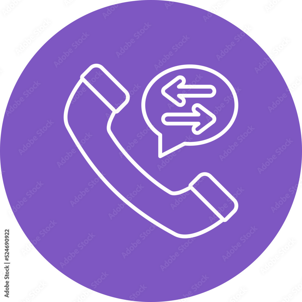 Call Transfer Multicolor Circle Line Inverted Icon Call Transfer Multicolor Circle Line Inverted Icon