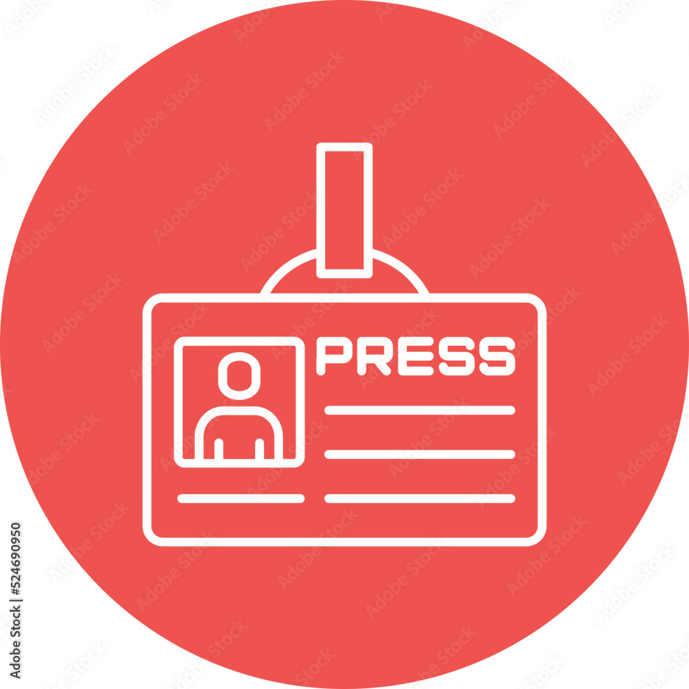 Id Card Multicolor Circle Line Inverted Icon Id Card Multicolor Circle Line Inverted Icon