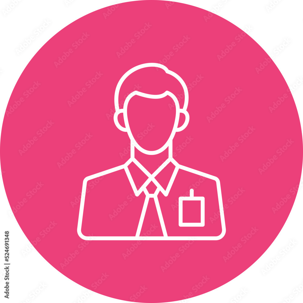 Employee Multicolor Circle Line Inverted Icon Employee Multicolor Circle Line Inverted Icon