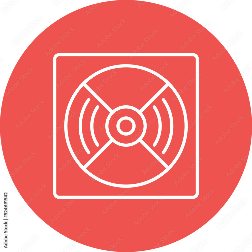 Compact Disc Multicolor Circle Line Inverted Icon Compact Disc Multicolor Circle Line Inverted Icon