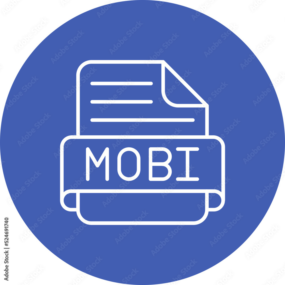 Mobi Multicolor Circle Line Inverted Icon