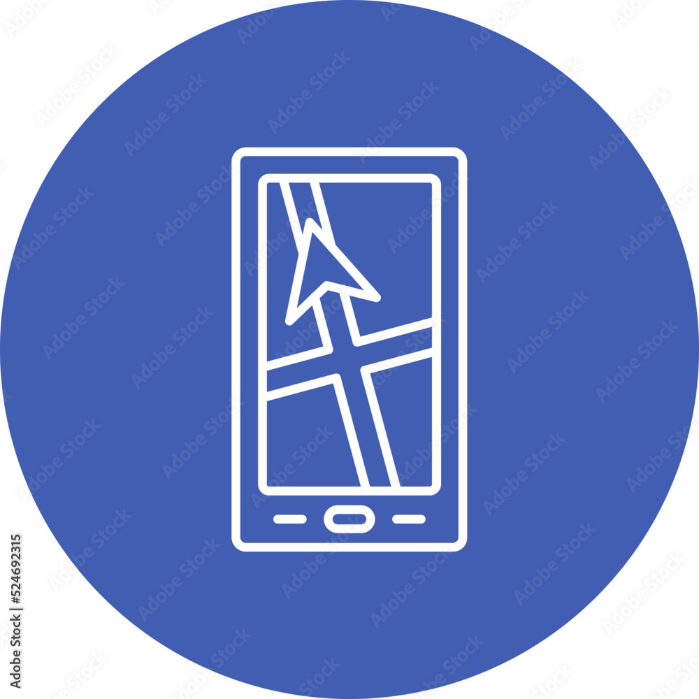 Gps Tracking Multicolor Circle Line Inverted Icon Gps Tracking Multicolor Circle Line Inverted Icon