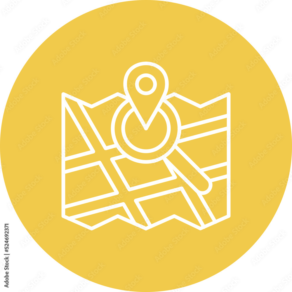 Map Search Multicolor Circle Line Inverted Icon Map Search Multicolor Circle Line Inverted Icon